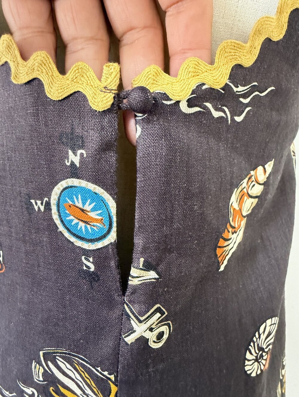 Alemais Printed scalloped linen minidress - Picture 12 of 13